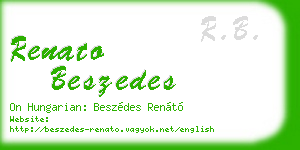 renato beszedes business card